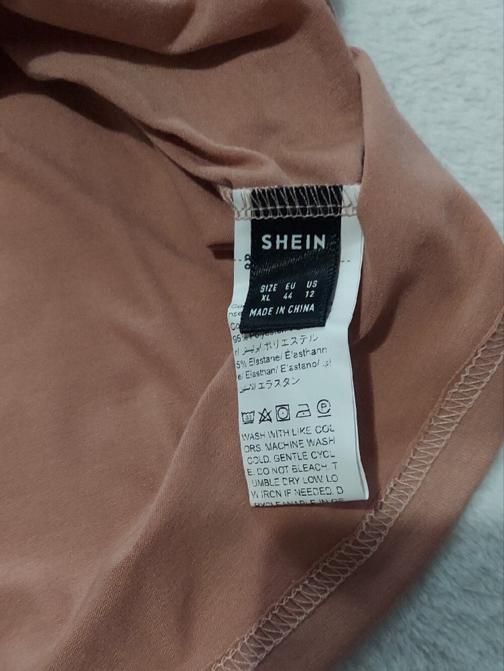 6 for $10 M&M SHEIN Dusty Rose Brown T-Shirt - Picture 3 of 8